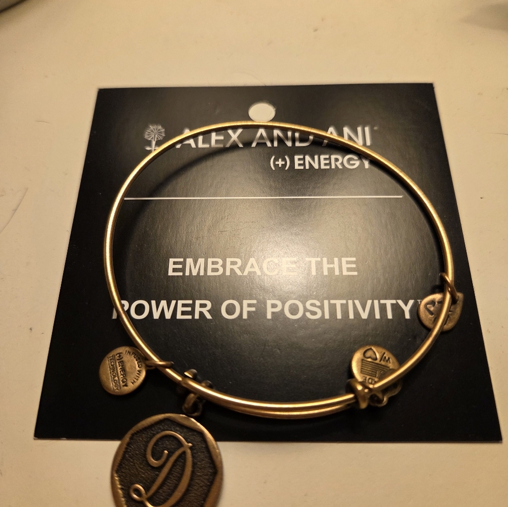 Alex and Ani Gold Initial Bracelet